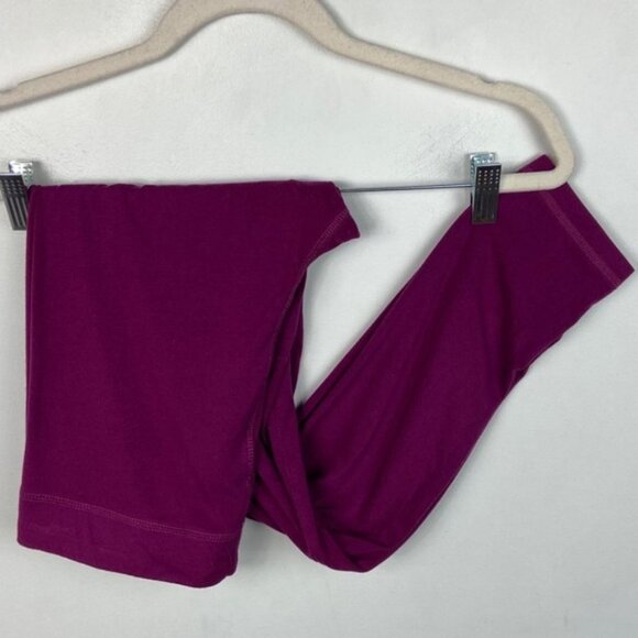 Ivy Park Burgundy Purple Logo Leggings Size Medium Beyoncé High Rise Tights Pink - Picture 14 of 15